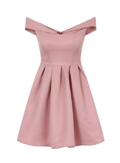 **Chi Chi London Petite Pink Bardot Dress